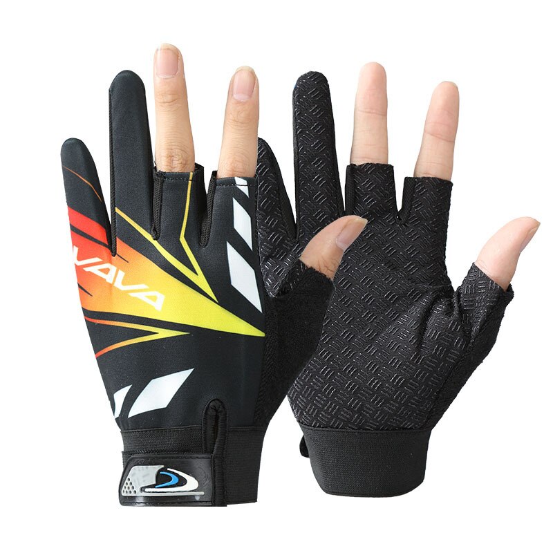 Daiwa 3 Finger schneiden Angeln Handschuhe Professionelle Angeln Schutz Handschuhe draussen Wandern Anti-Unterhose Handschuhe eins Größe