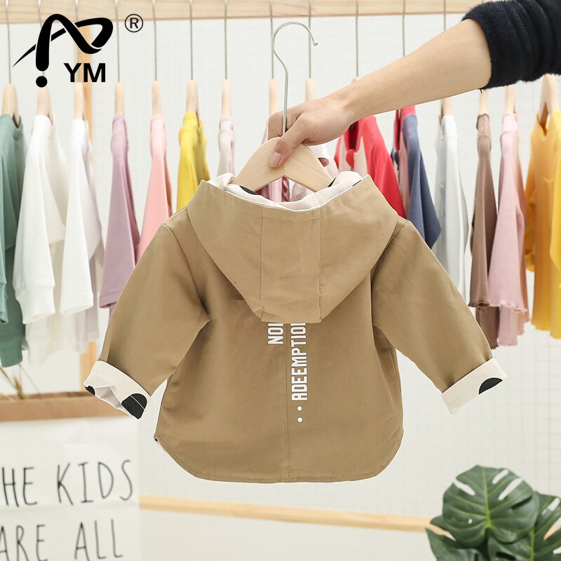 Nuove giacche per ragazze spesse capispalla per ragazzi a doppia faccia lettera cappotti sportivi bambini con cappuccio abbigliamento per bambini Trench a pois