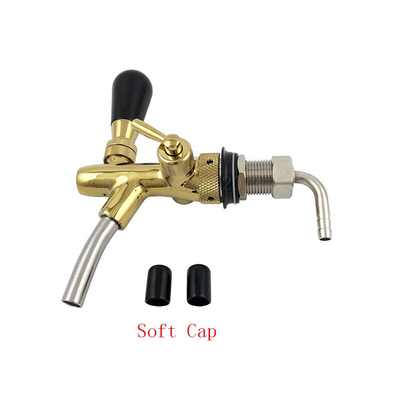 Verstelbare G5/8 Kegerator Draft Schacht Bier Tap Kraan Met Flow Controller Verchromen Home Brew Bar Bier Wijn maken Tool