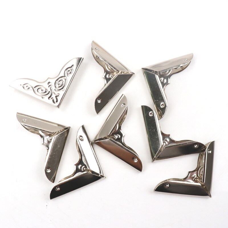 Metallhörn för böcker scrapbooking fotoalbum menyer hörnskydd metallhantverk diy ornament 30 x 30 x 3mm 20 st