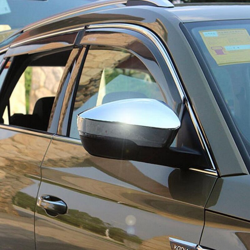 Pegatinas de cubierta de Tonlinker para SKODA KODIAQ -18, decoración para el coche, 2 uds ABS cromado, pegatinas de decoración para el espejo retrovisor Exterior