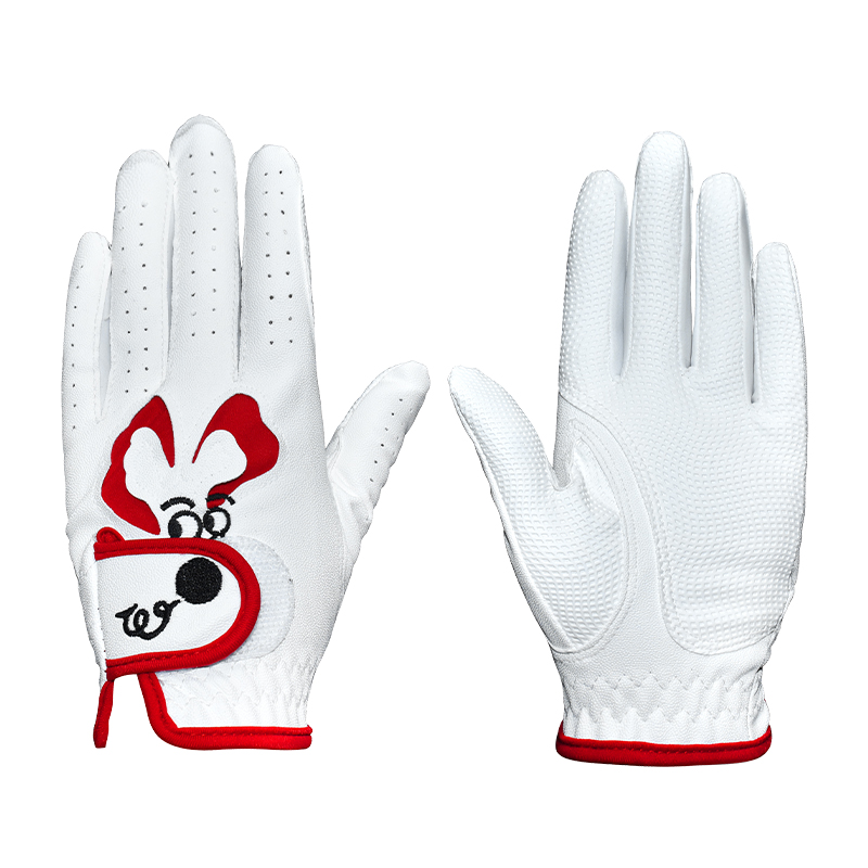 Singelila Kids Girls/Boys Golf Gloves Cool Leather Hands Training Summer Flower Color Breathable Non-slip Gloves 1 Pair: WHITE / S