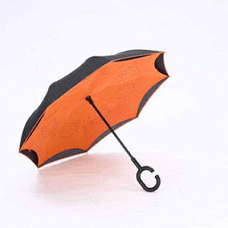 Barn omvendt paraply dobbeltlag børn dreng parasol regnfrakke paraply sol omvendt unbrella tegneserie inverso solcreme 35 ko 078: Paraply 4