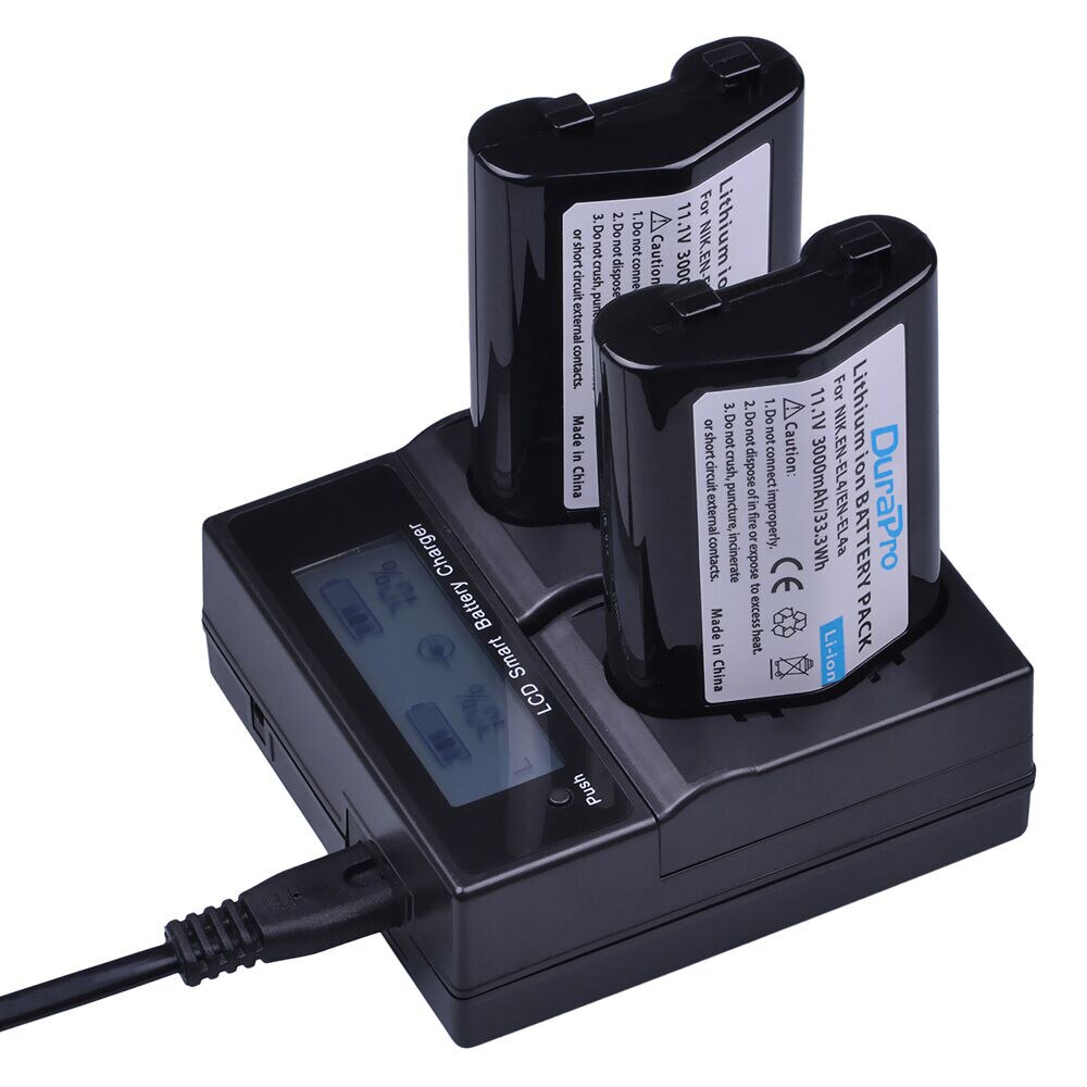 Batterie et chargeur 3200 EN EL4 EN-EL4 pour Nikon D3S, D3, D2Z, D2H, D2Hs, D2X, D2Xs, D3X, F6, EN-EL4a mAh