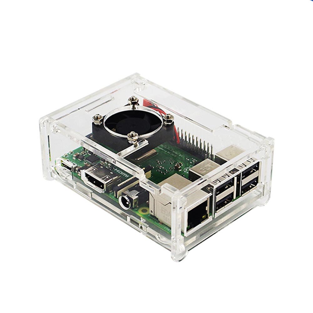 Framboise Pi 4 modèle B boîEbene ABS boîEbene transparent boîEbene ABS gießen framboise Pi 4B 3B + Plus 3B 2B B avec ventilateur: 3B