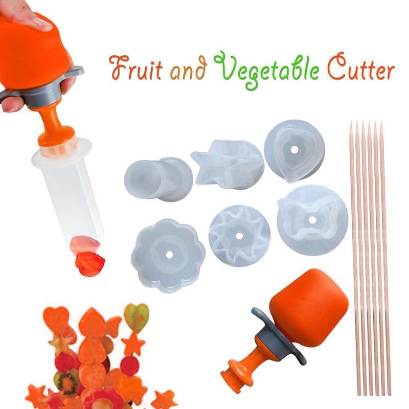 Gør-det-selv plastpresse frugtskærer skæremaskine veggie mad dekoratør køkken gadgets tilbehør værktøj forsyninger