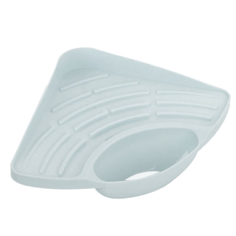 Multifunctional Draining Rack Sink Corner Sponge Storage Shelf for Kitchen TUE88: Sky Blue