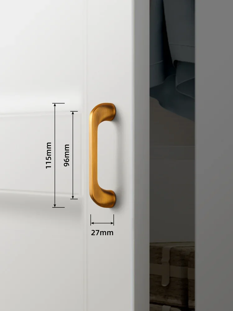 Modern Arch Pull High-end Yellow Bronze Drawer Knobs Kitchen Cupboard Door Handles Cabinet Handles for Furniture Hardware: PURPLE