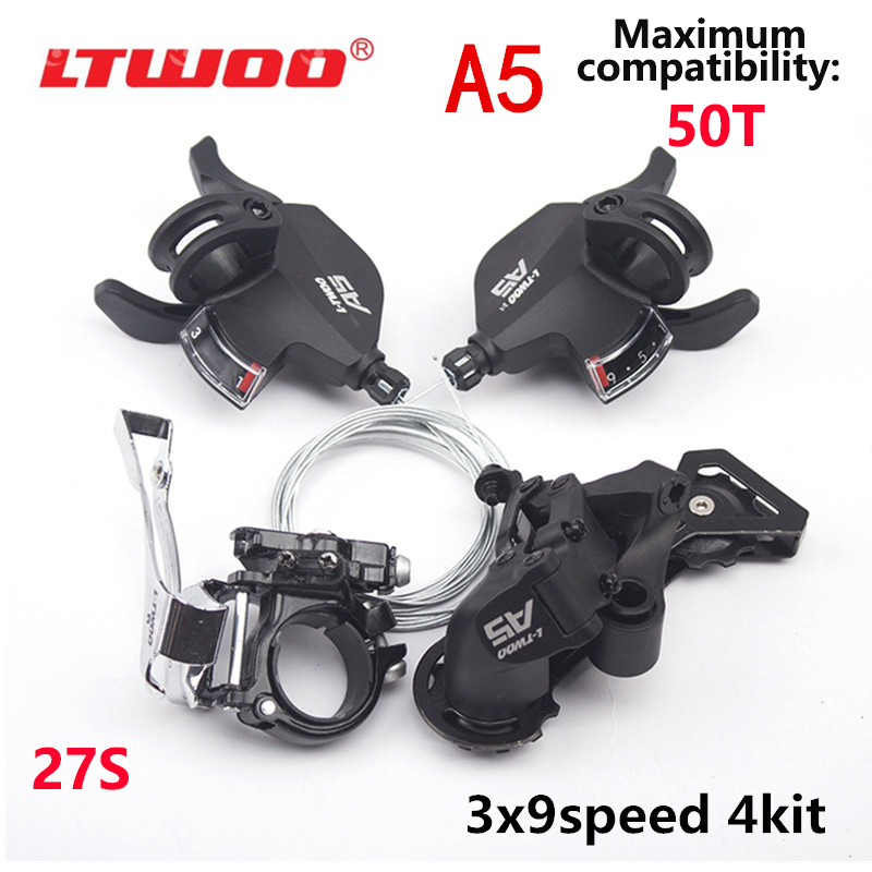 Ltwoo A5 3X9 Mtb 9 Speed Derailleurs Trigger Groepset 9 S 9V Gear Shifter Lever 27 Speed Achterderailleur schakelaars Compatibel