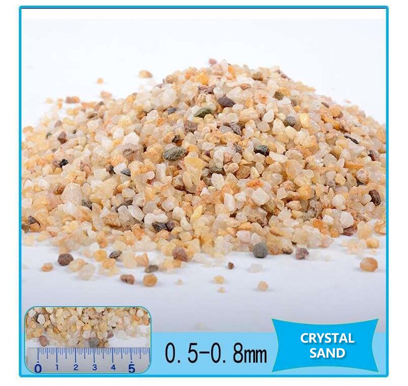 Small Decorative Ornamental River Pebbles Rocks for Fresh Water Fish Animal Plant Aquariums, Landscaping, Home Garden Decor etc: Crystal Sand