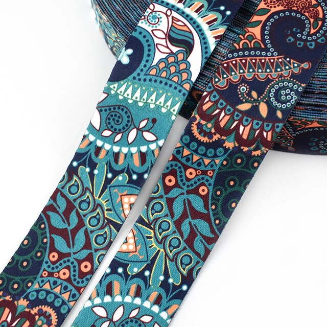 Meetee 10 metriä 38mm print etninen jacquard nauhakassit hihna vyö nauha tee itse tekstiilit vaatteet sisustus ompelutarvikkeet: 03