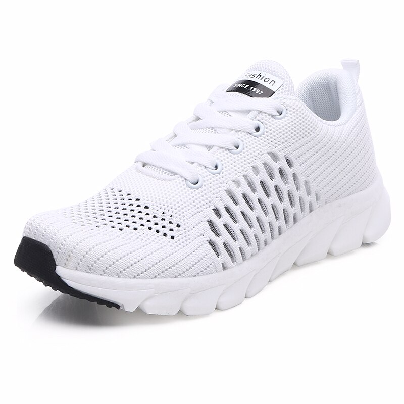 Vrouwelijke tennisschoenen met platform voor dames, stijlvolle tennisschoenen, witte tennisschoenen voor dames, outdoor sportschoenen voor dames: Wit / 5