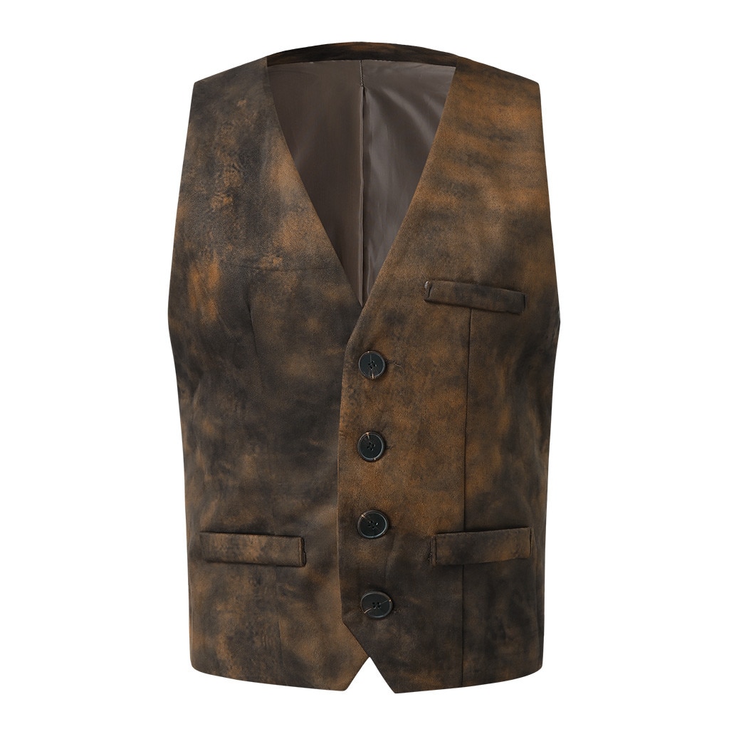 Summer Vest For Men Spring Autumn Male Casual Breathable Single-breasted Waistcoat Male Slim Fit Autumn England Casual Clothing: XXL