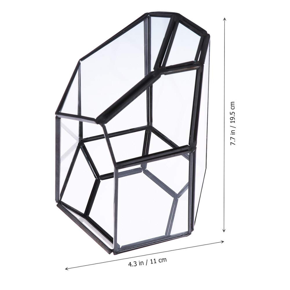 1PC Clear Glass Geometric Terrarium Tabletop Succulent Plant Box Planter Landscape DIY Home Decoration