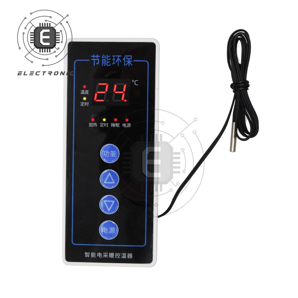 AC 110-220V Intelligent Electric Heating Thermostat LED Digital Temperature Controller Timer Switch Heating Timing Mode