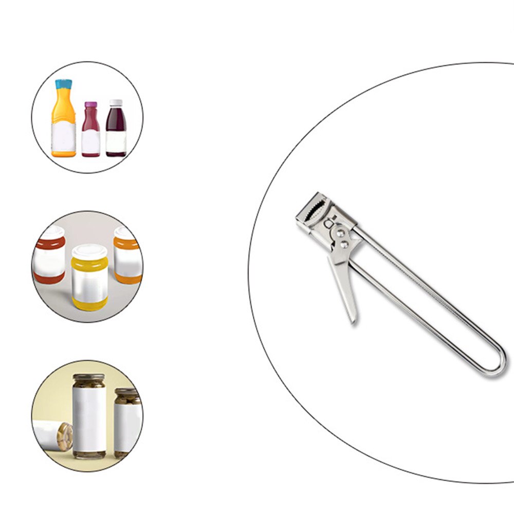 Rvs Zilver Bierfles Opener Multifunctionele Handleiding Blikopener Keuken Tool