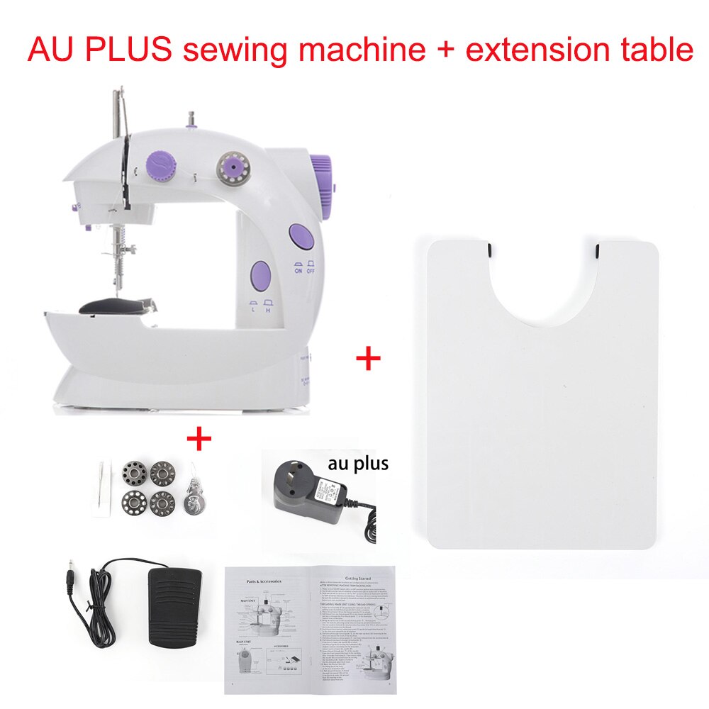 Mini Portable Handheld sewing machines Stitch Sew needlework Cordless Clothes Fabrics Electrec Sewing Machine Stitch Set 16: AU PLUG with Table