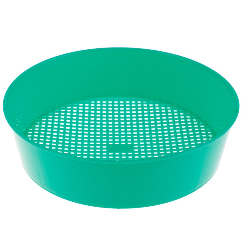 Tamis de jardin en plastique vert pour sol composite, outil de jardinage en maille de pierre, 20.8x18.4x5.3cm