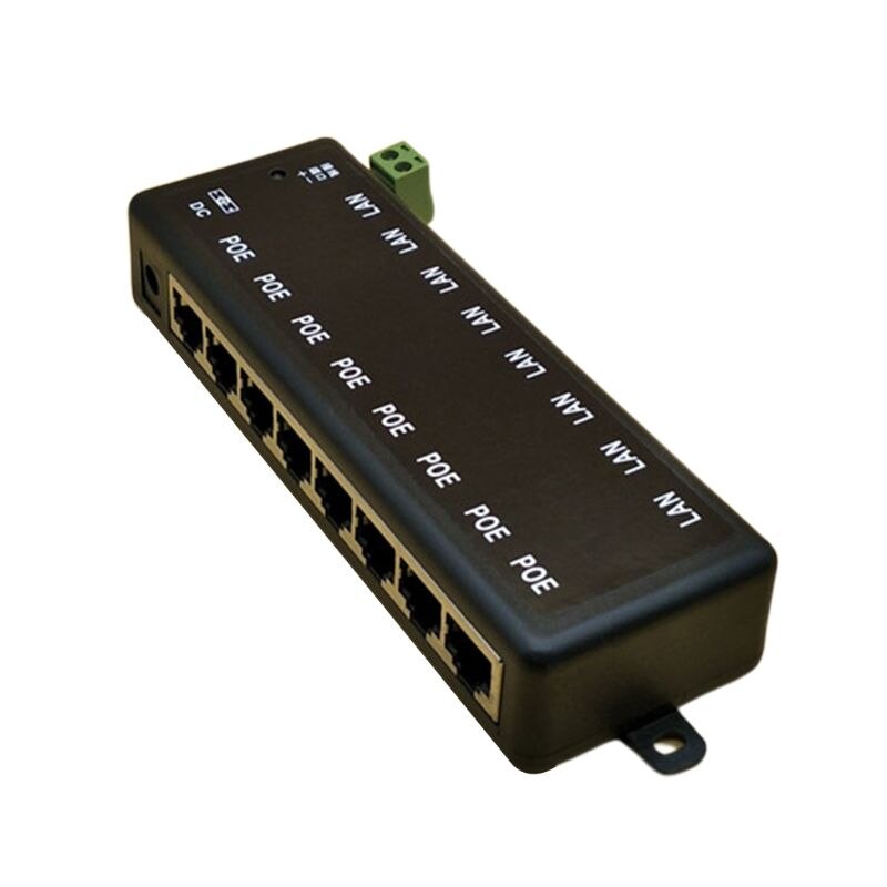 8 Ports POE Injector POE Splitter for CCTV Network POE Camera Power Over Ethernet IEEE802.3af