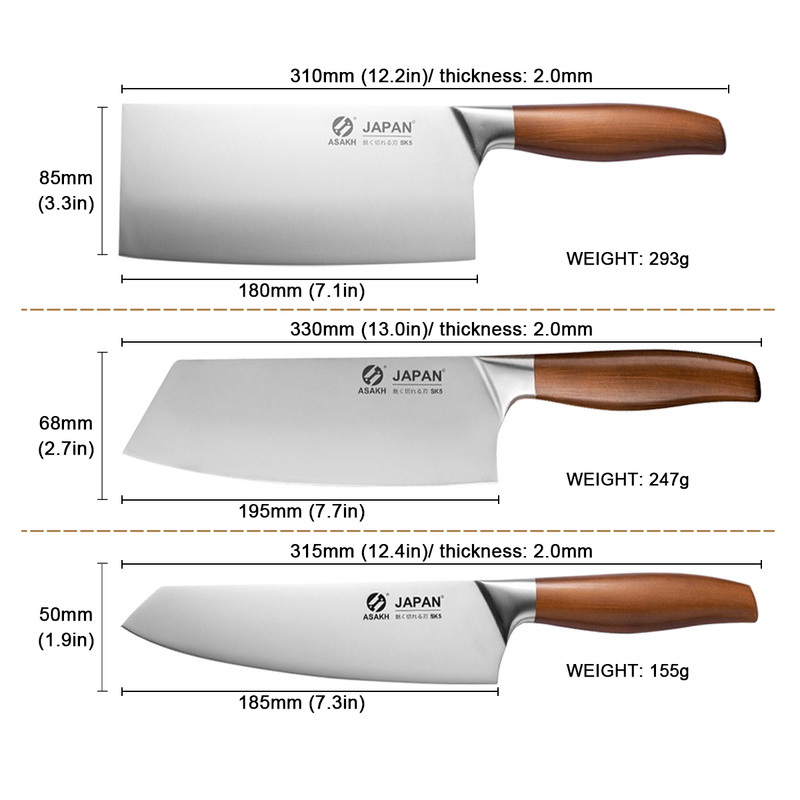 Stainless Steel Kitchen Knives Set Meat Chopping Cleaver Fish Vegetables Slicing Butcher Knife Japanese Chef Knife With Gift Box