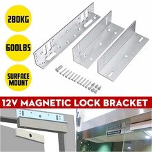 280Kg 600Lbs 12V Bracket Electric Magnetic Lock Mount Inward Door with Wooden Metal Door Access Control System