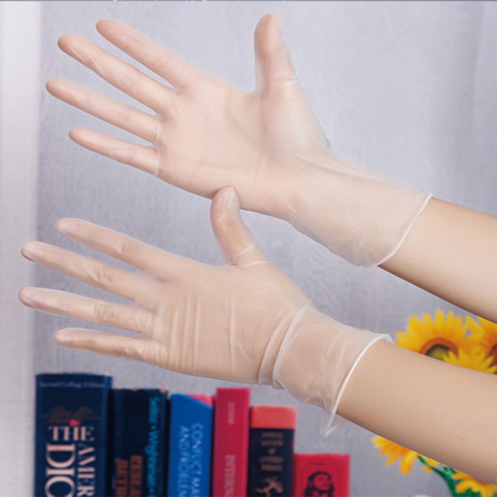 10 Pairs Disposable PVC Transparent Rubber Gloves Kitchen Beauty Lab Gloves Latex Vinyl Or Nitrile Multi Purpose Gloves