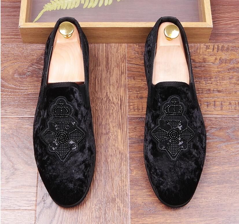 Mænd afslappet ruskind loafers sort rød bund køresko mokkasiner gommino slip on zapatillas hombre: Stil 2 / 6.5