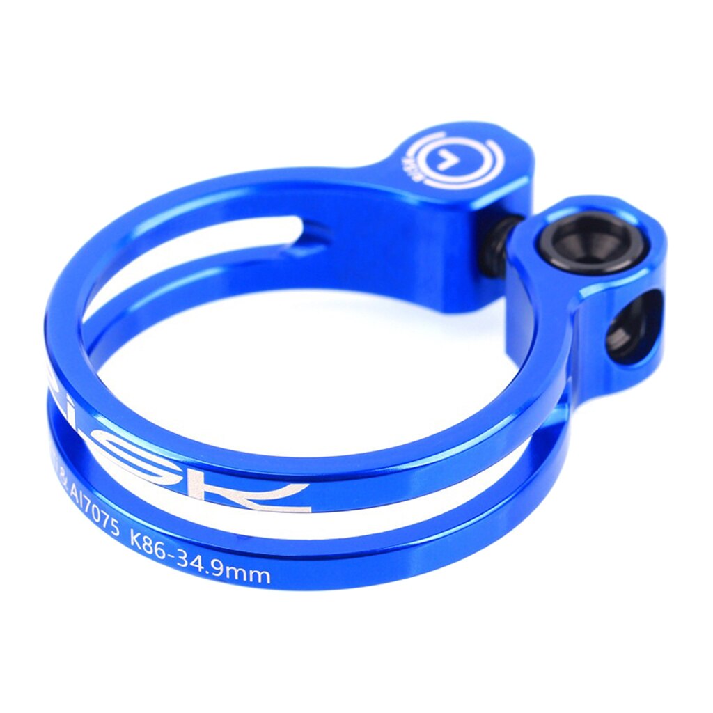 Bike Seat Post Clamp Ultralight Bicycle Seatpost Clip: Blue 34.9mm