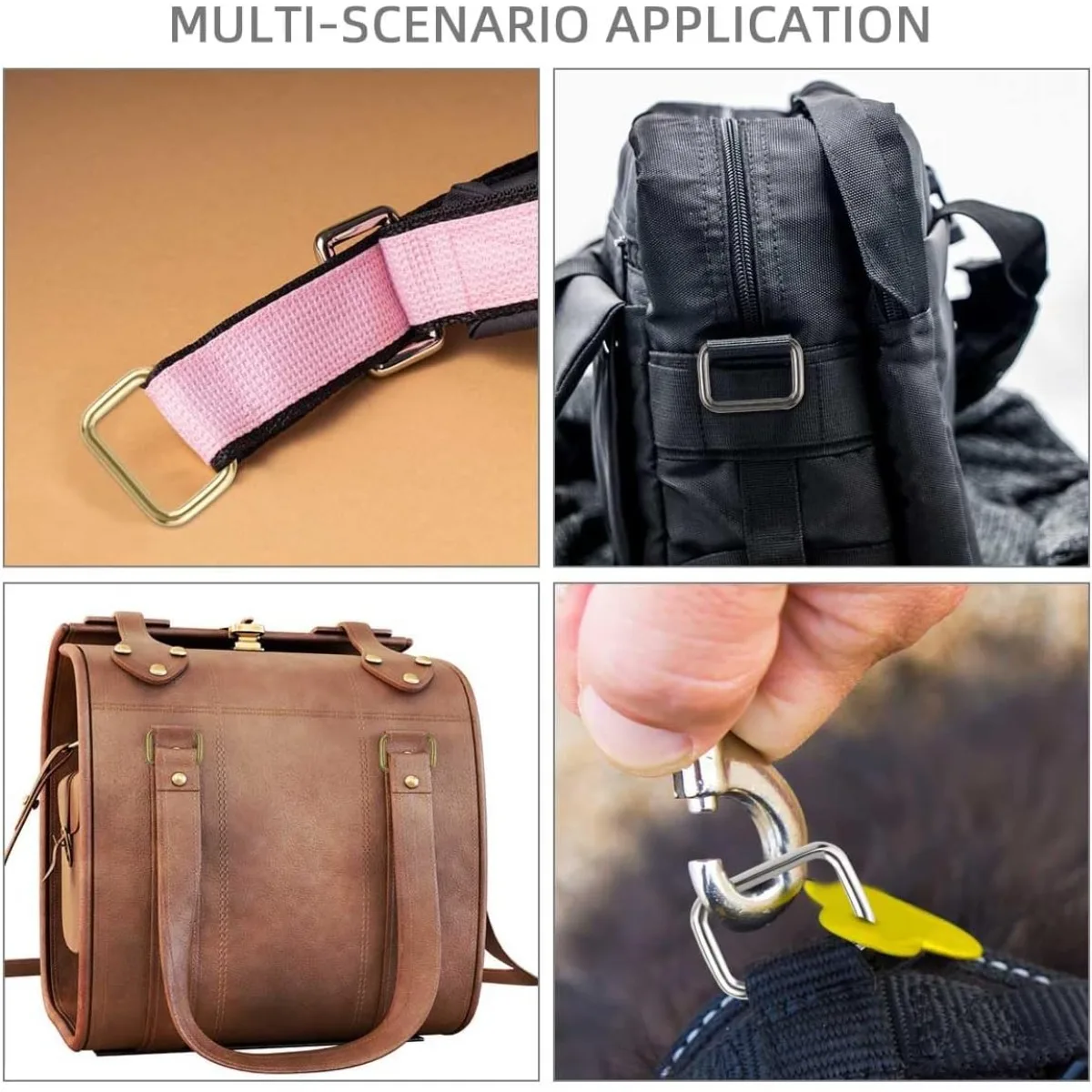 5 stks Metalen Rechthoek Ring Singels Gesp Metalen Ringen voor Tas Portemonnee Ring voor Riem Riemen Gespen Vierkante Ring