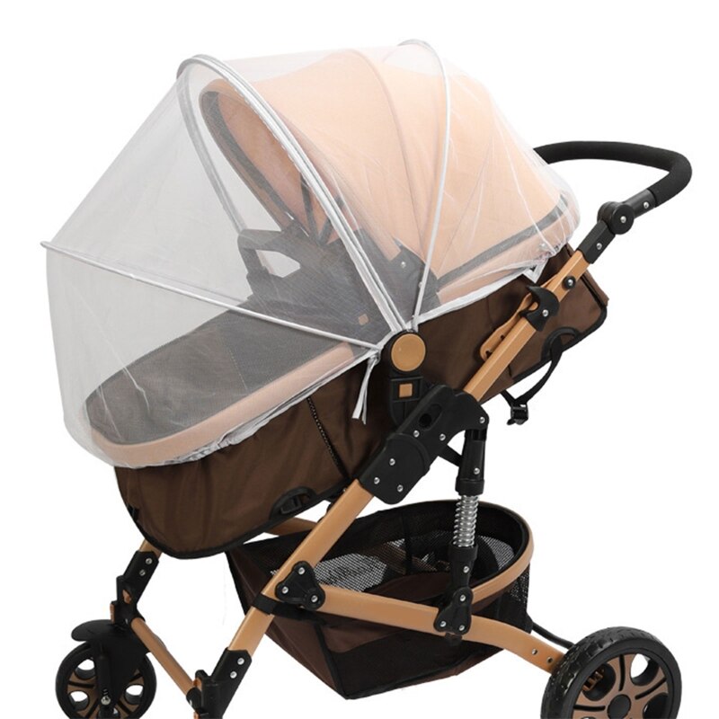Mosquitera Universal para cochecito de bebé, malla de verano, protección contra insectos voladores, red estirable, red plegable transpirable, QX2D: gray