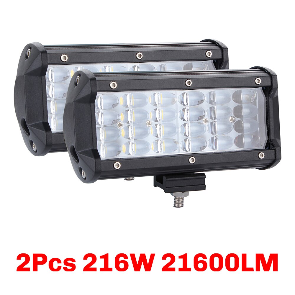 4/7 Inch LED Lens Work Light Bar Flood Beam Car Driving for Off Road SUV ATV Truck 4x4 UAZ Boat Motorcycle 12V 24V Auto Fog Lamp: LED Work Light D