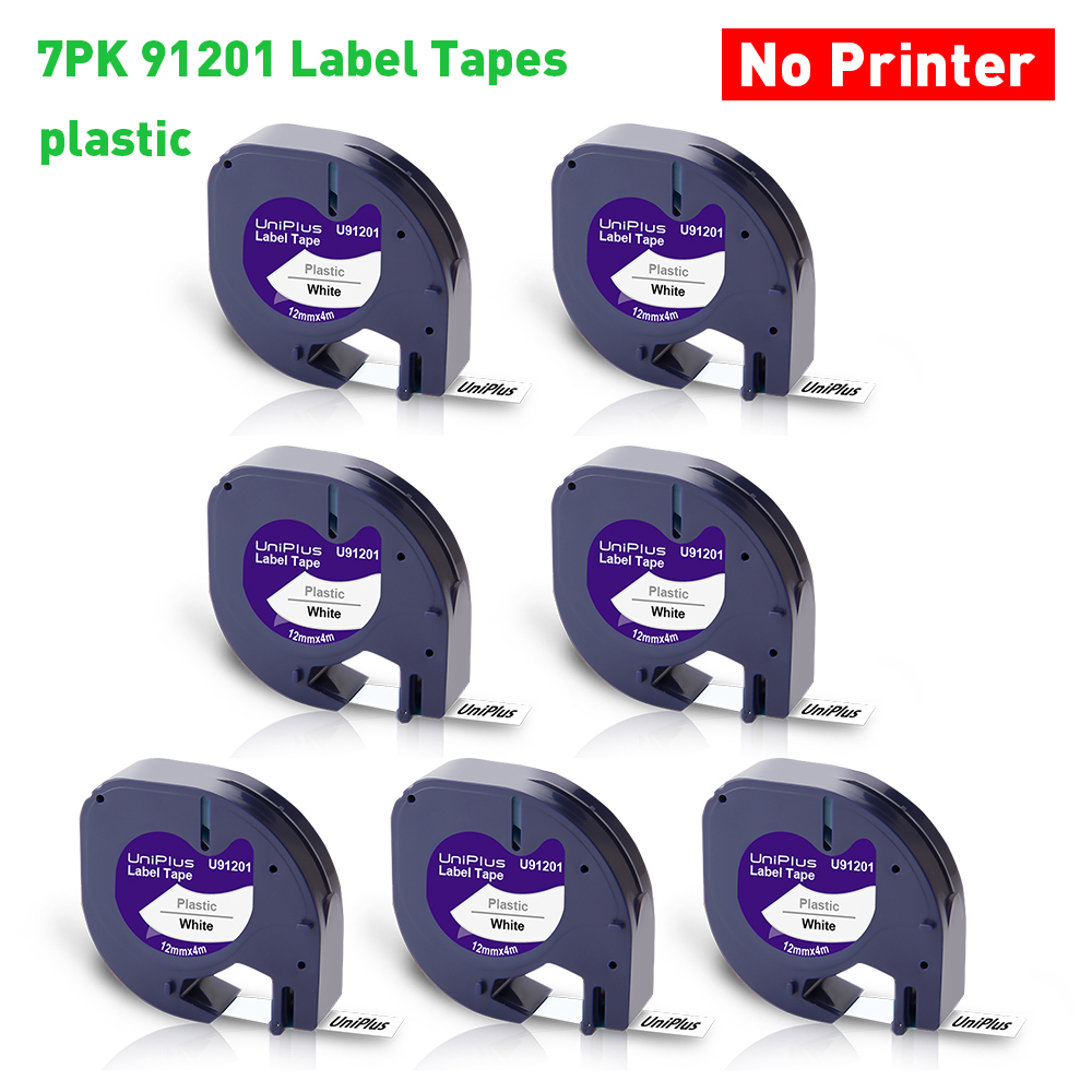 Dymo Labeling Machine Dymo Letratag 100H Dymo LT100H LT-100H Dymo Labeller with 7PK Compatible Dymo Tape 12267 12mm LT Label: 7PK 91201
