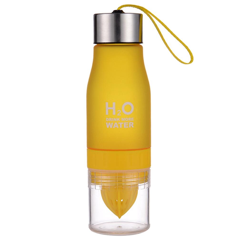 Exprimidor Manual portátil de frutas, Mini taza para hacer zumo de verduras, botella para beber agua, saludable: YELLOW