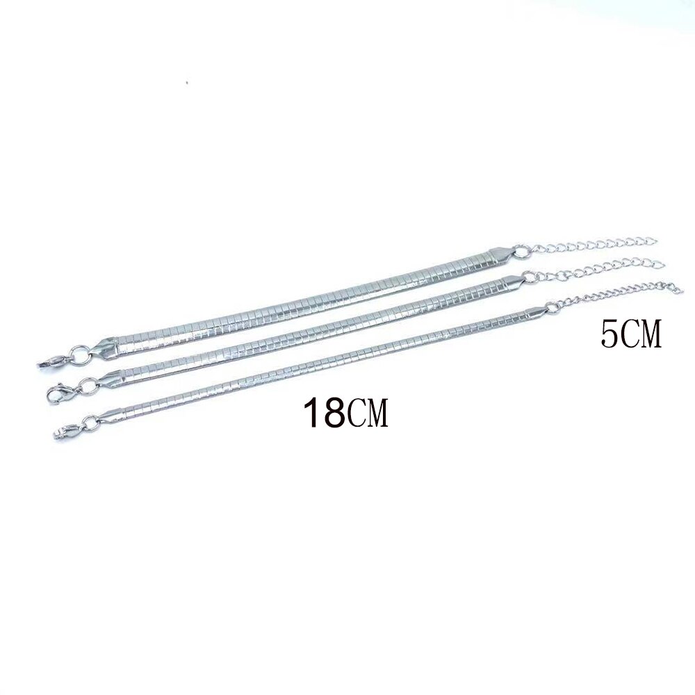 Stainless Steel Women Bracelet 4MM 6MM 8MM Choker Torques Jewelry Snake Bracelets For Girls