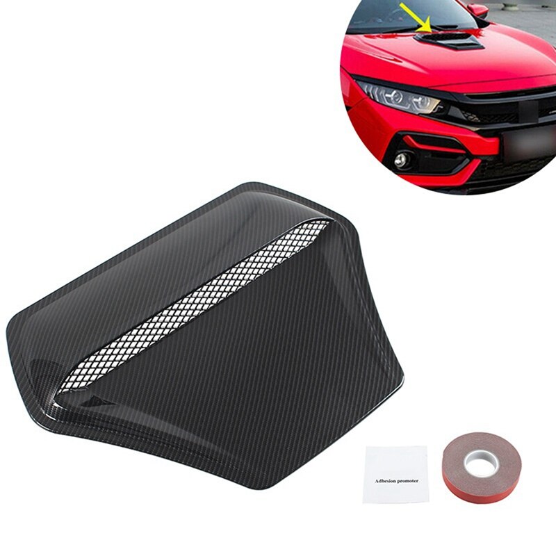Universal Car Hood Engine Air Outlet Vent Cover Trim Air Flow Intake Cover Decorative Hood Scoop Vent Engine Bonnet