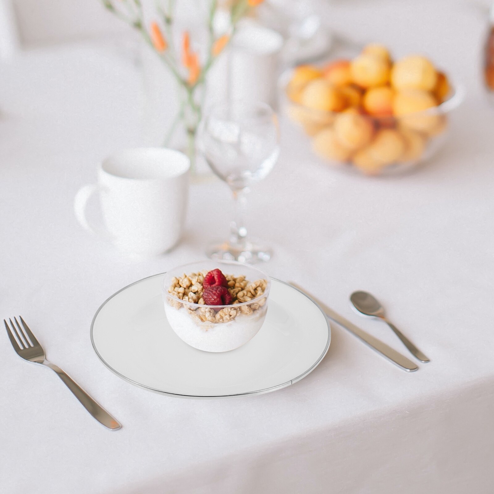 4 Pcs Enamel Food Plate Round Food Serving Plate Multi-purpose Snack Plates