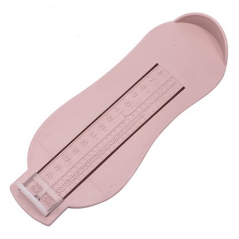 Baby fot längd mätinstrument justerbar sko linjal fot längd linjal kalkylator barn baby skor mätverktyg: Rosa