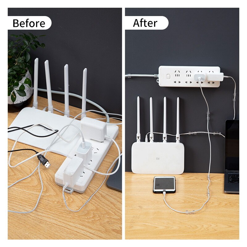 Universal Cable Organizer USB Cable Winder Wire Storage Manager Desktop Cable Management Clips Charging Data Line Cord Holder