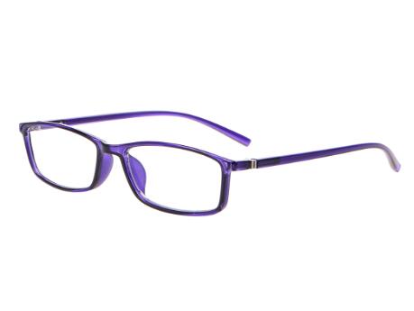 Hombres Mujeres clásico Marco rectangular Anti luz azul radiación ordenador gafas liso: Púrpura