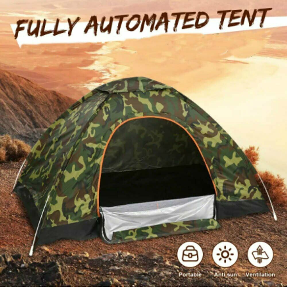 Ultraleichtes outdoor-zelt mit automatischem pop-up-system, sonnenschutz, atmungsaktiv, ideal für familien-camping und wanderungen, geräumiges, wasserdichtes zelt