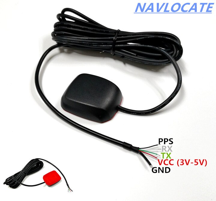 UART TTL level DIY 5pin Connector PPS GPS GNSS GLONASS module antenna reciever magnetic bottom waterproof IP67 1Hz 9600