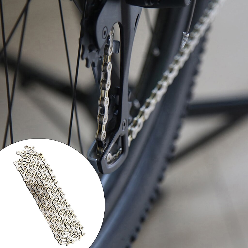 Sturdy Carbon Steel 8-12Speeds Bike Chain MTB Road Bicycle Chains Link Parts: Silver 12S