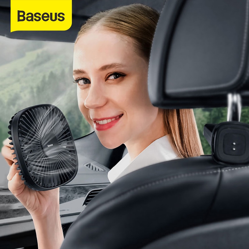 Baseus Magnetische Auto Fan Cooler Auto 360 Graden Roterende Stille Koelventilator 2 Speed Auto Airconditioner Achterbank Fan handheld Fan