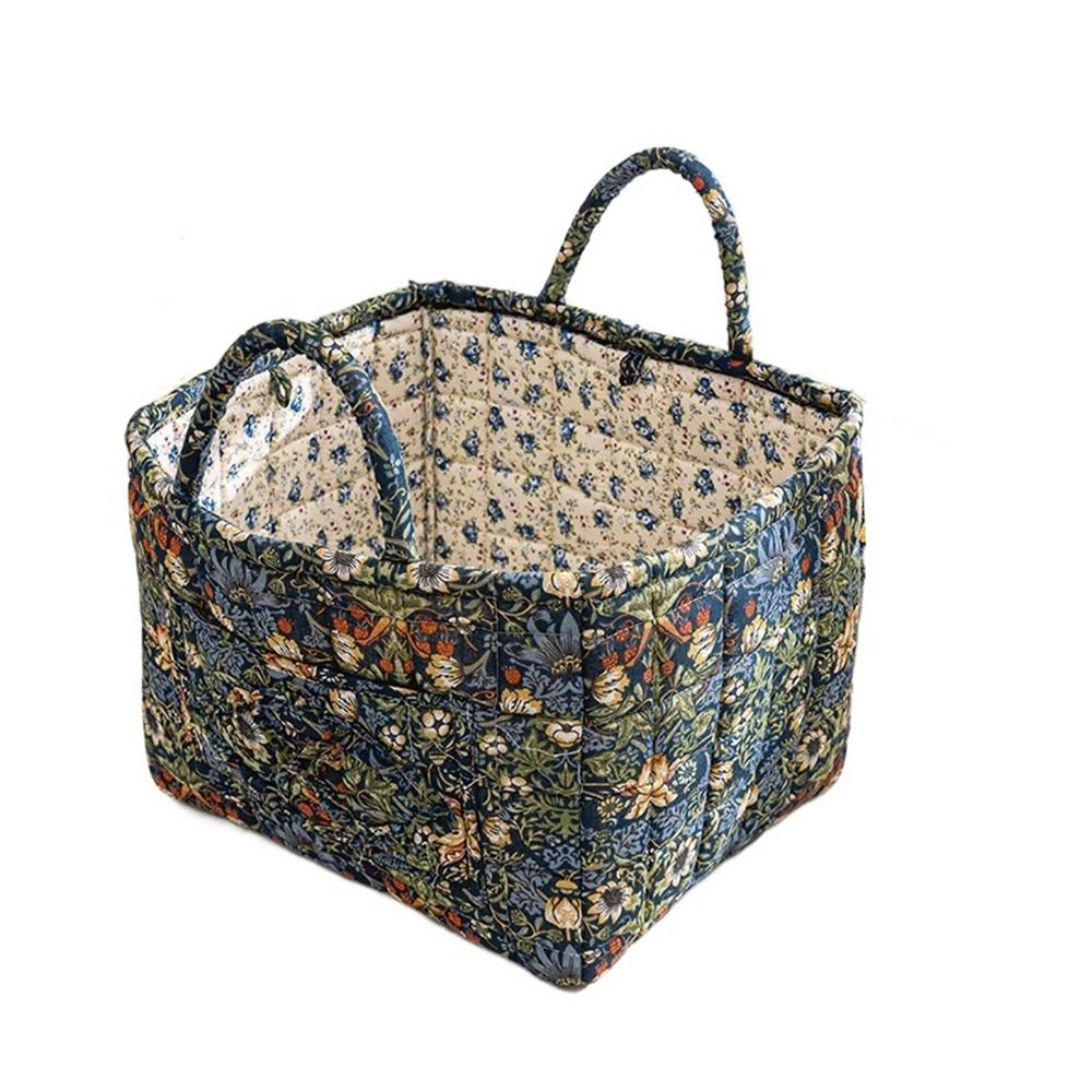 Mir de Rangement en Tissu de Style Pastoral, Cadre d'Organisation des Débris, Empilable et Lavable: Rose