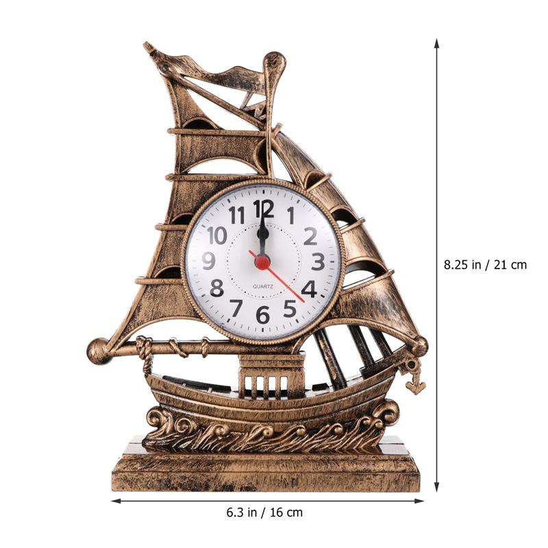 Horse Alarm Clock Luxury Retro Alarm Clock Novelty Unique Table Desk Clock: Sailboat