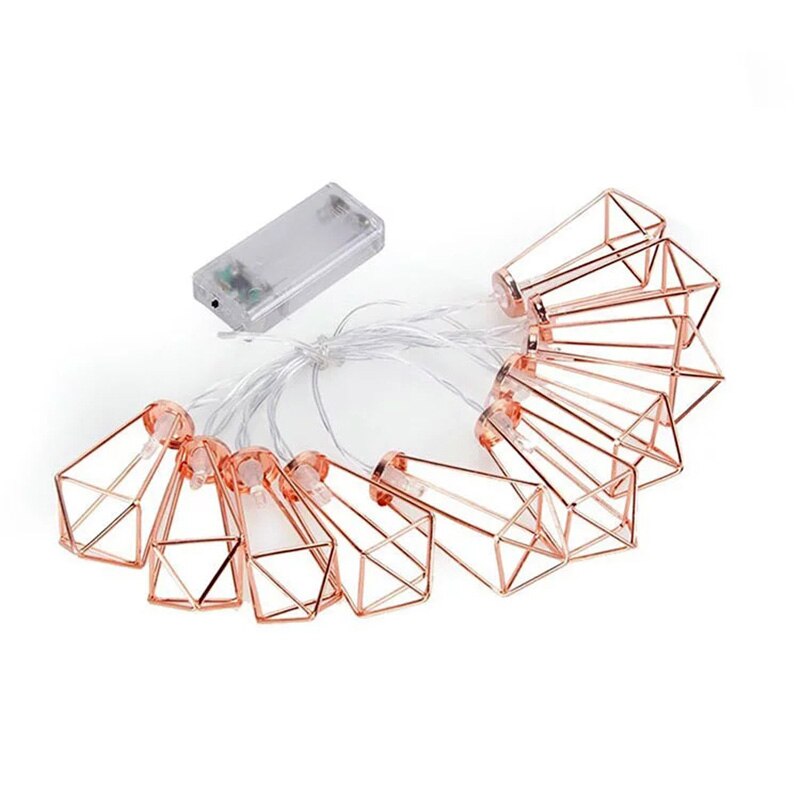 Led kärlek hjärta bröllopssnöre ljus jul led fairy citron diamant ananas hus batteri ljus inomhus fest trädgård girlander: Diamant- / 3m 20 lysdioder