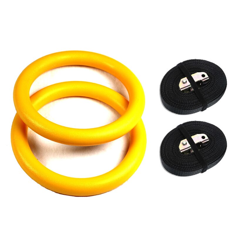 28mm abs gymnastikringe pull-up fitness gym ringe til arm bryst mavemuskel krop styrketræning crossfit træning: Gul sæt