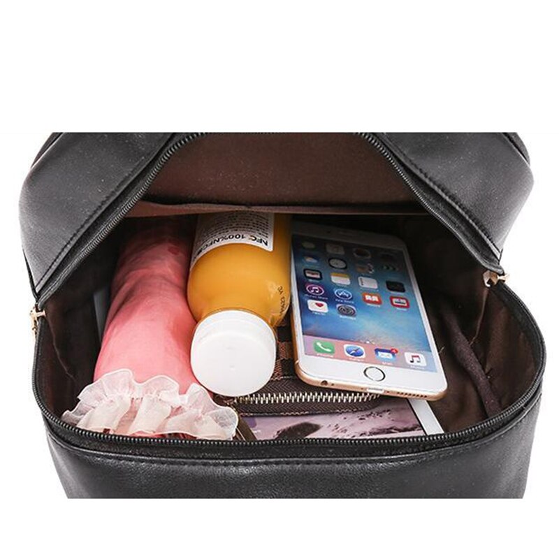 Casual Travel Bead Backpack for Teenage Girls PU Leather SchoolBag Backpack Mochila feminina Backpacks Shoulder Bags LB567