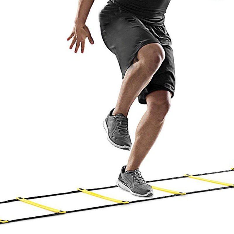 Escalera de entrenamiento de fútbol 6, 8 y 12 peleles, escalera duradera de nailon para entrenamiento de fútbol, pies Fitness, entrenamiento de velocidad
