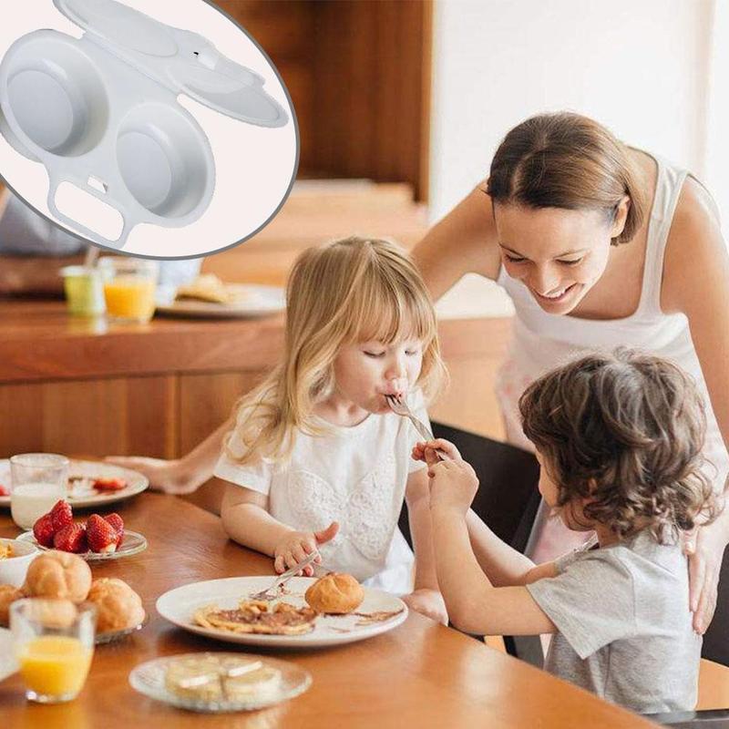 1pc nyttige to æg mikroovn omelet komfur pande mikrovævbar køkken omelet hjem æg æske komfur værktøj dampkoger  v9 d 8